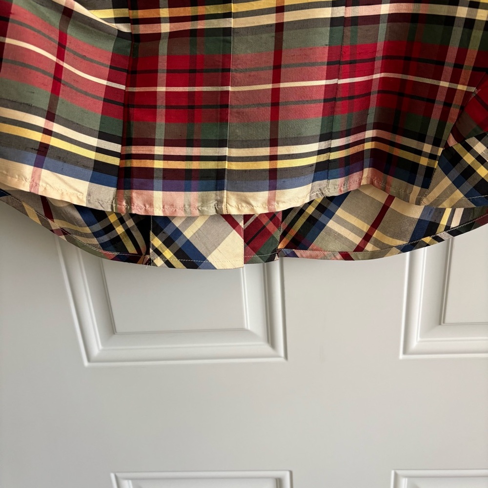 ❤️2/$15 or 3/$21❤️Coldwater Creek Plaid Silk Button-Up Blouse, Size PXL - Picture 9 of 14